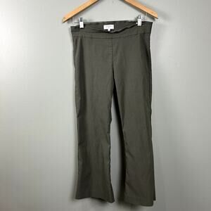 Avenue Montaigne Leo Signature Pant Cropped Flare Stretch Olive Green 8 Medium